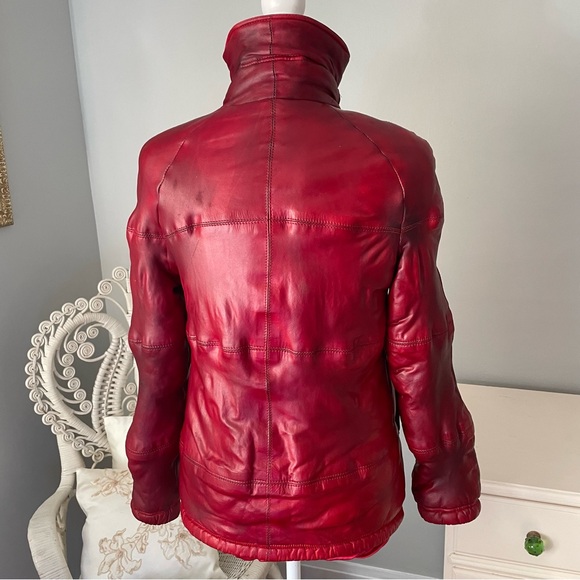 NETO Vintage Red Leather Jacket - Picture 5 of 16